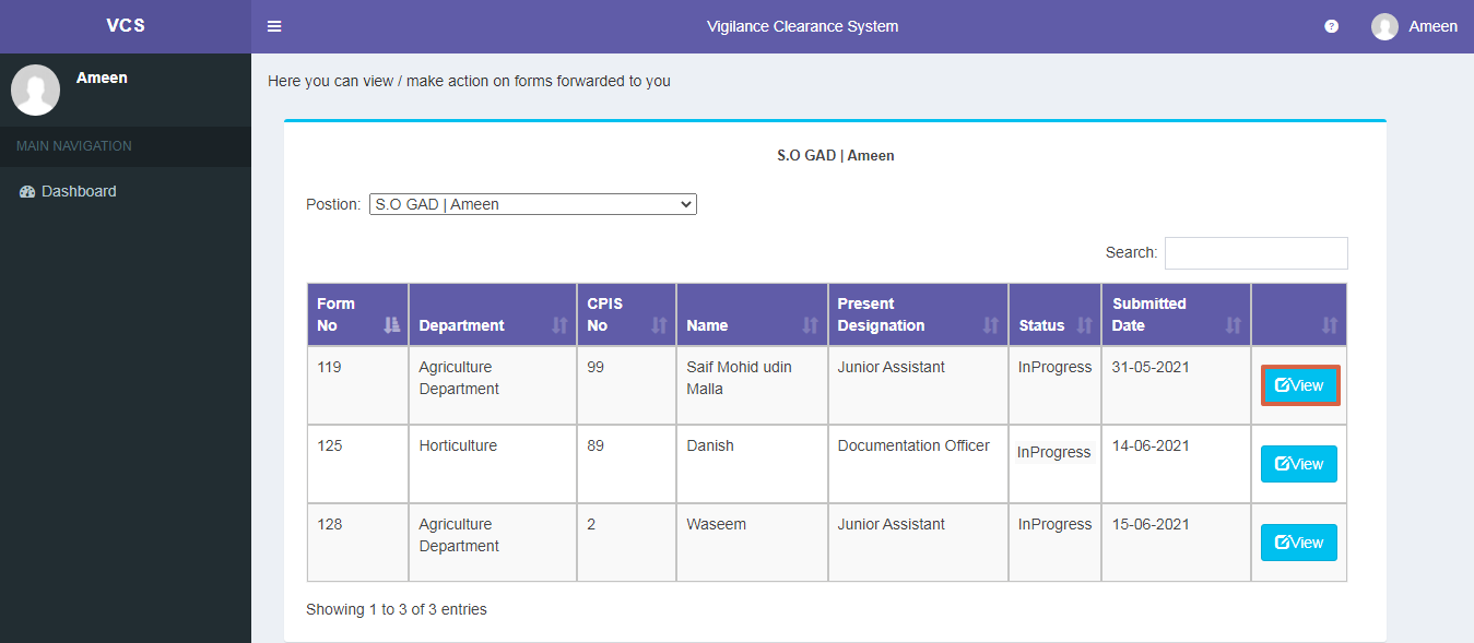 NOC Forms Process Flow